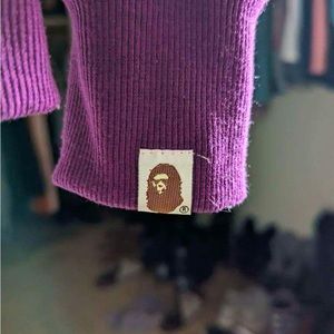 PURPLE BAPE HOODIE, SIZE M, ONLY WORN ONCE
